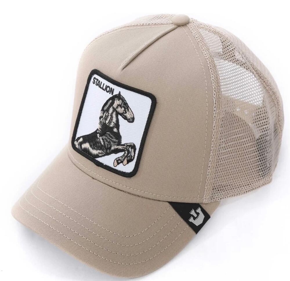 Goorin Bros. Limited Edition The Farm Stallion Horse Tan Trucker Hat, NWT
